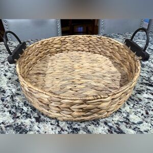 Natural Woven Basket with Handles